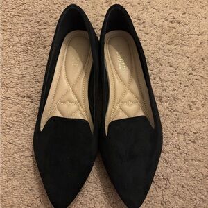 Aldo Black Suede Minimalist Loafers